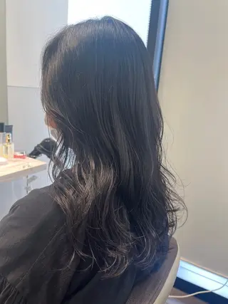 セミロング カラー 藤井 仁紀のヘアスタイル