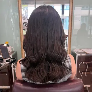 ロング パーマ 韓国風パーマ🌿コテ 巻き風パーマ/るいのヘアスタイル