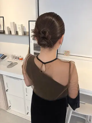 ミディアム ✨色持ちの良い艶 カラー✨蟹江真世のヘアスタイル