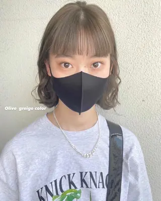 ショート カラー パーマ ヘアアレンジ メンズ キッズ ネイル 透明感カラー・レイヤ ー🎀amika🎀のヘアスタイル