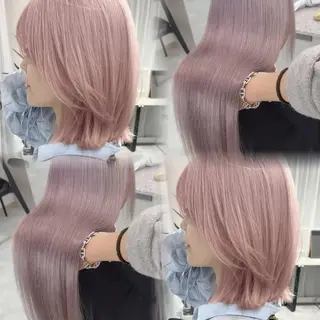 セミロング 🎀ブリーチ ハイト ーン ♡Kanon♡のヘアスタイル