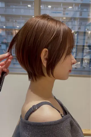 ショート カラー 🌟透明感カラー× 小顔カット いっせいのヘアスタイル