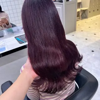 セミロング カラー ヘアアレンジ 💕上野美容師☁ ブリーチ💖サワのヘアスタイル