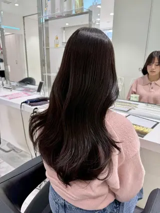 カラー ブリーチなし🪽 うる艶カラー/横浜のヘアスタイル