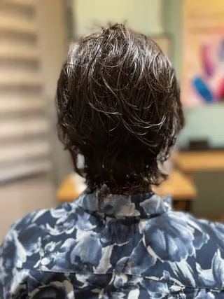 ミディアム 山本 純平のヘアスタイル