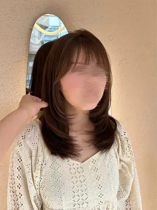 セミロング レイヤー/透明感 🌷油科あい🌷のヘアスタイル