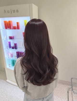 ロング カラー パーマ ヘアアレンジ メンズ 透明感カラー／ 新潟万代/池野里衣のヘアスタイル