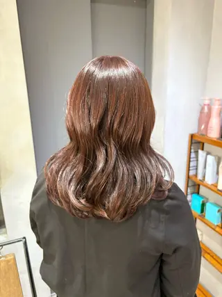 セミロング カラー 赤み消しカラー🤎✨ 藤川　友希のヘアスタイル