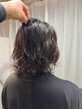 ミディアム パーマ メンズ メンズ特化 ⚡️ひりゅう⚡️のヘアスタイル