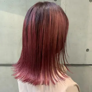 ミディアム カラー 大角 実希のヘアスタイル