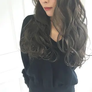 ロング カラー パーマ ヘアアレンジ ◆感動口コミ/最小顔 理論カット◆森口 峻のヘアスタイル