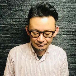 セミロング パーマ プレミアムバーバー 目黒店のヘアスタイル