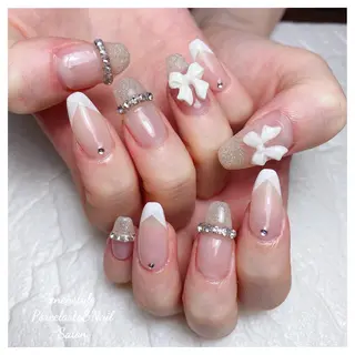 ミディアム ネイル 🐾enen style 🐾のネイルデザイン