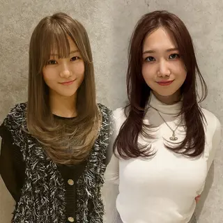 ロング カラー 髪質改善/縮毛矯正 レイヤー/松川匠のヘアスタイル