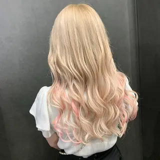 セミロング カラー 🥀ケアブリーチ🥀 一ノ瀬🥀のヘアスタイル