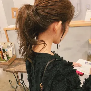 ロング カラー ヘアアレンジ 中川 竜誠のヘアスタイル