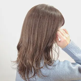 セミロング カラー ✨ブリーチなし透明感 カラー✨ゆりかのヘアスタイル