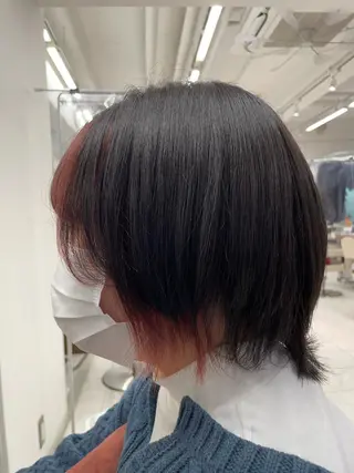 カラー 渡部凌我 小顔ウルフ ハイトーンカラーのヘアスタイル