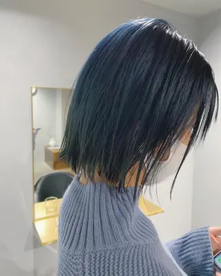 カラー ボブパーマコテ巻き風 パーマNo1深江秀平のヘアスタイル