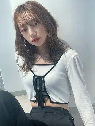 セミロング YOKOI SHINJIのヘアスタイル