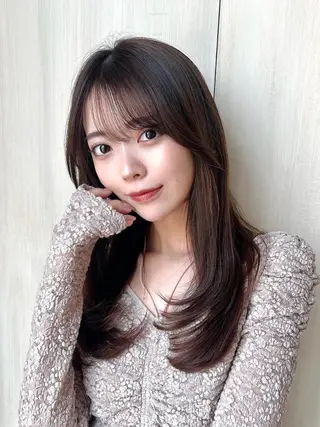セミロング 🧡くびれヘア/前髪 顔周り🧡久原結衣のヘアスタイル