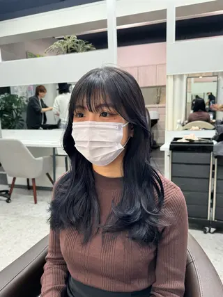 セミロング 可愛い顔周りカット お任せください✨中川のヘアスタイル
