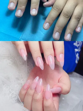 セミロング めぐみのネイルサロン スタッフ練習のネイルデザイン
