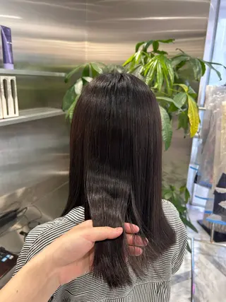 ミディアム カラー 縮毛矯正/アレンジ/ マツエク/ゆきなのヘアスタイル