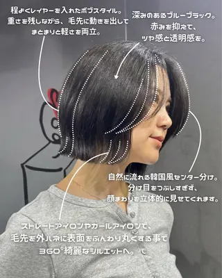 ショート カラー マエダルイ🌐 レイヤースタイルのヘアスタイル