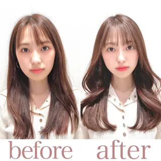 セミロング 韓国くびれレイヤー 🇰🇷はづきのヘアスタイル