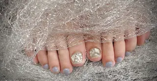 ネイル I-nailロング /ワンホン/キラキラのネイルデザイン