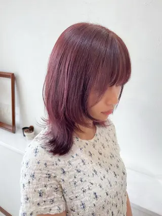 ミディアム SET-UP北長瀬 Yurukiのヘアスタイル