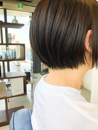 ショート ハイライトバレイヤー ジュ&縮毛矯正✨櫻野のヘアスタイル