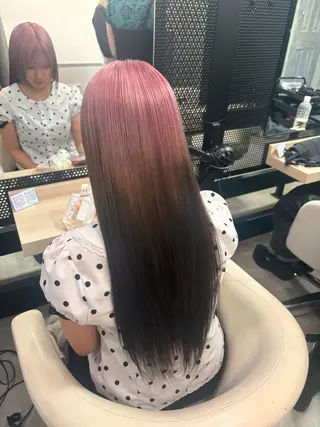 ロング カラー デザインカラー🌈 メイク💄ヒカリ🌟のヘアスタイル