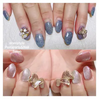 ミディアム ネイル 🐾enen style 🐾のネイルデザイン