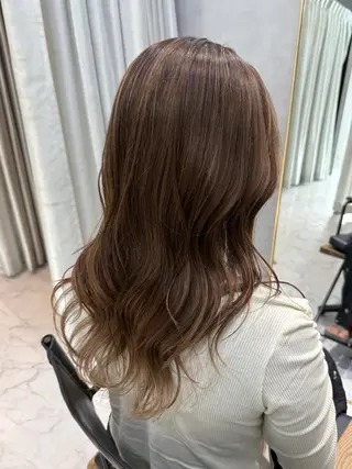 セミロング カラー 透明感カラー/パーマ 🌀アオノのヘアスタイル