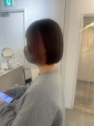 セミロング 新宿/顔周りカット +レイヤー=しずく♩のヘアスタイル