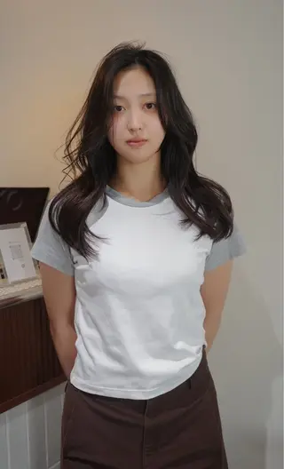 ロング カラー ヘアアレンジ opus 店長大和 レイヤー/赤み消しのヘアスタイル