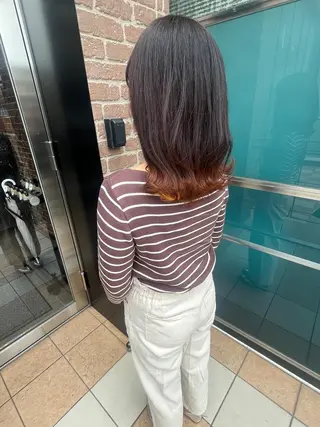 セミロング カラー パーマ ヘアアレンジ メンズ キッズ ネイル マツエク・マツパ アイブロウ 久木原 ゆりのヘアスタイル