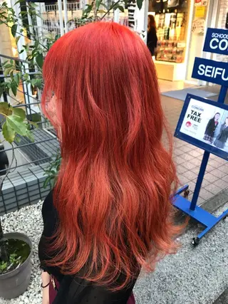 ロング カラー パーマ ヘアアレンジ メンズ キッズ ネイル マツエク・マツパ 神山 昌子のヘアスタイル