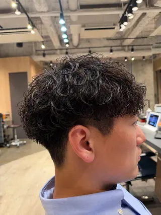 ショート パーマ メンズ 今だけ40%OFF 韓国風パーマ愛須🔥のヘアスタイル