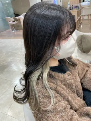 カラー シャドウパーマ／骨格 矯正カット　トモキのヘアスタイル