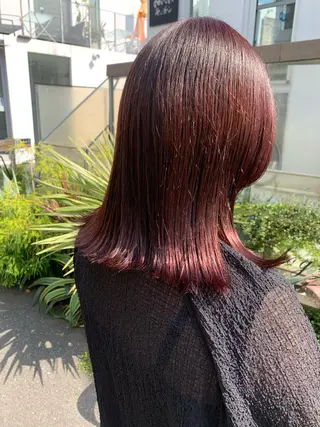 ミディアム カラー ボブ/顔まわりカット 💫大澤奈緒美のヘアスタイル