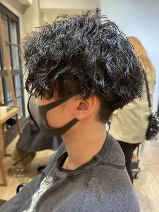 ショート メンズ パーマ メンズ特化 TAKE高崎のヘアスタイル