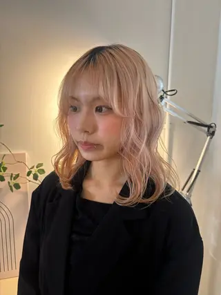ミディアム ナナ 福岡美容室のヘアスタイル
