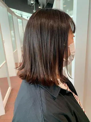 ミディアム カラー 透明感カラー ボブ/ 髪と心を整える美容師のヘアスタイル