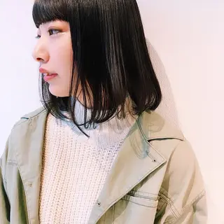ミディアム 中川 竜誠のヘアスタイル