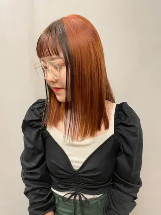 セミロング カラー パーマ ヘアアレンジ メンズ キッズ ネイル マツエク・マツパ tatsumi/ボブ ウルフ/レイヤーのヘアスタイル
