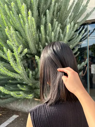 ミディアム カラー 竹田 佳奈のヘアスタイル