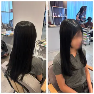 ロング カラー 真鍋 月音のヘアスタイル